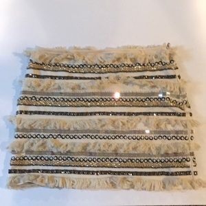 English Rose Mini Beaded/Fringe Skirt